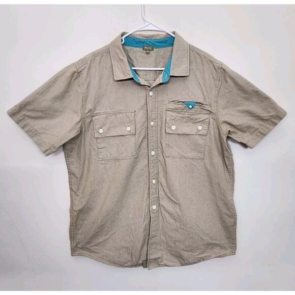 Lifted Research Group LRG Short Sleeve Button Down Pocket Shirt Men's 2XL 0890 - Picture 1 of 8